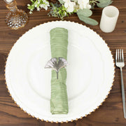 5 Accordion Crinkled Taffeta Dinner Napkins