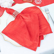 5 Accordion Crinkled Taffeta Dinner Napkins