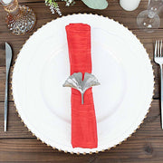 5 Accordion Crinkled Taffeta Dinner Napkins