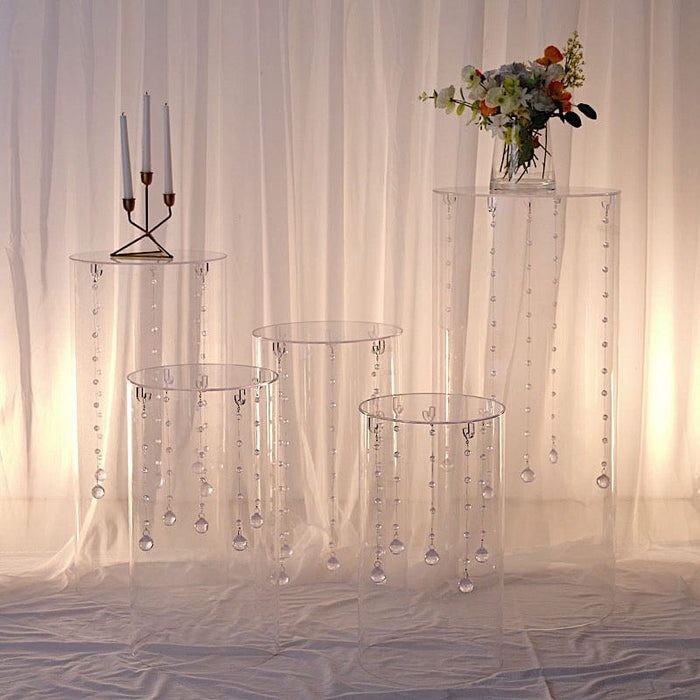 CLEAR ACRYLIC PEDESTAL – Floral Props and Design