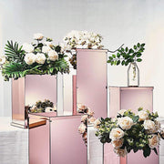 5 Acrylic Display Boxes Centerpieces Pedestal Riser Columns
