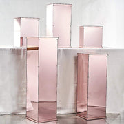 5 Acrylic Display Boxes Centerpieces Pedestal Riser Columns