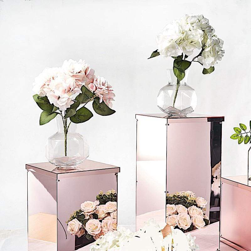 5 Acrylic Display Boxes Centerpieces Pedestal Riser Columns