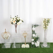 5 Acrylic Display Boxes Centerpieces Pedestal Riser Columns