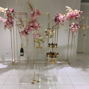 5 Acrylic Display Boxes Centerpieces Pedestal Riser Columns