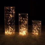 5 Acrylic Display Boxes Centerpieces Pedestal Riser Columns