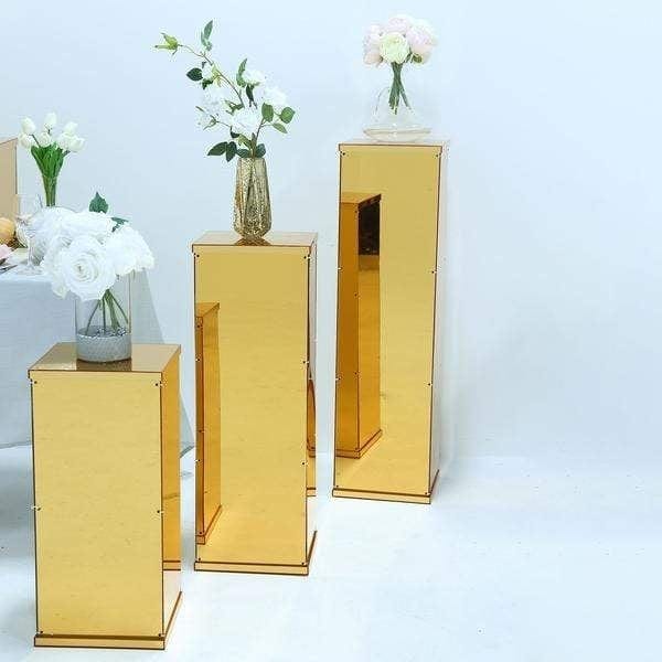 5 Acrylic Display Boxes Centerpieces Pedestal Riser Columns