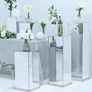 5 Acrylic Display Boxes Centerpieces Pedestal Riser Columns