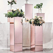 5 Acrylic Display Boxes Centerpieces Pedestal Riser Columns