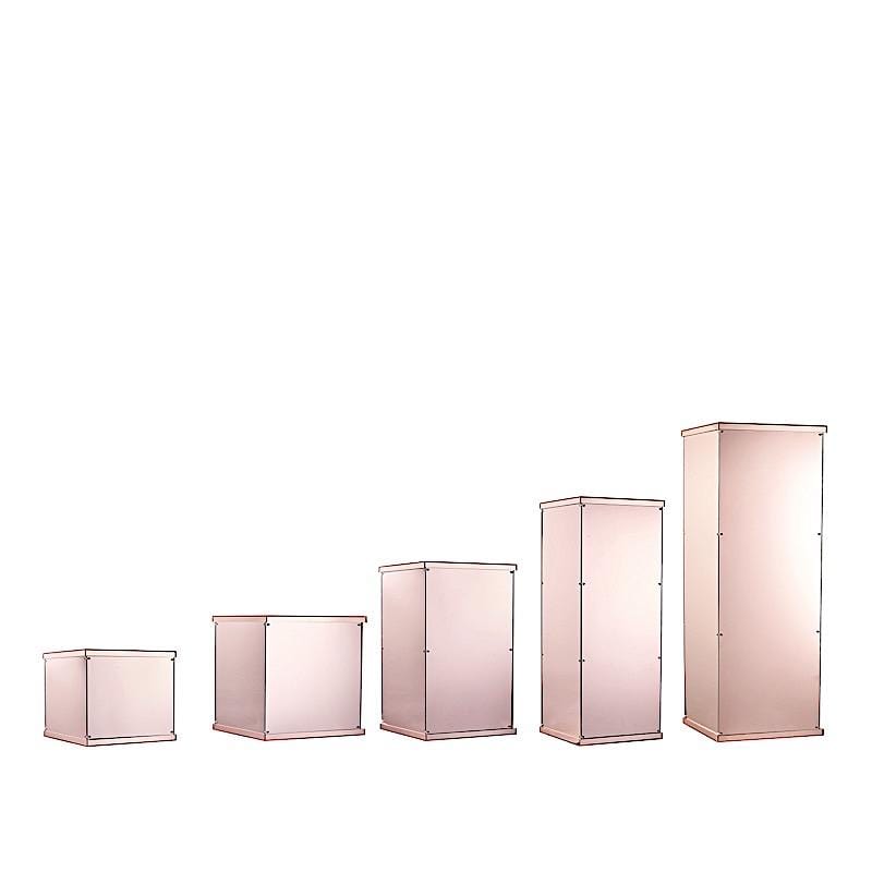 5 Acrylic Display Boxes Centerpieces Pedestal Riser Columns PROP_BOX_001_SET_054