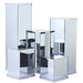 5 Acrylic Display Boxes Centerpieces Pedestal Riser Columns PROP_BOX_001_SET_SILV