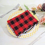 5 Checkered Gingham Polyester Napkins 15" x 15"