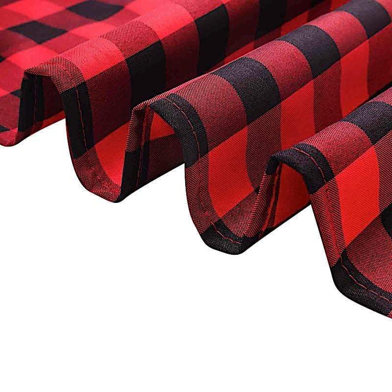 5 Checkered Gingham Polyester Napkins 15" x 15"
