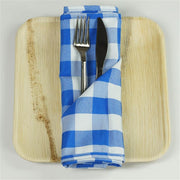 5 Checkered Gingham Polyester Napkins 15" x 15"