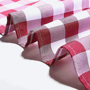 5 Checkered Gingham Polyester Napkins 15" x 15"