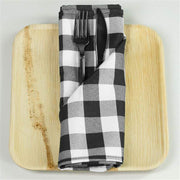 5 Checkered Gingham Polyester Napkins 15" x 15"