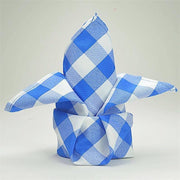 5 Checkered Gingham Polyester Napkins 15" x 15"