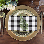 5 Checkered Gingham Polyester Napkins 15" x 15"