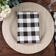 5 Checkered Gingham Polyester Napkins 15" x 15"