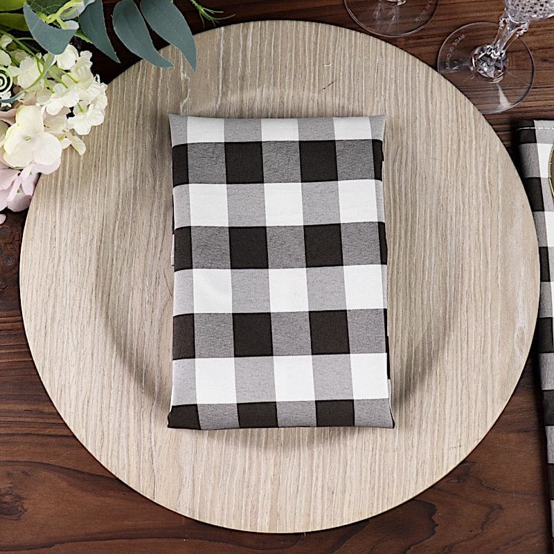 5 Checkered Gingham Polyester Napkins 15" x 15"