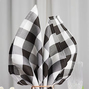 5 Checkered Gingham Polyester Napkins 15" x 15"