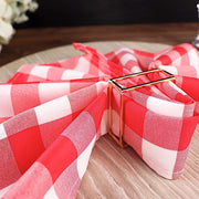 5 Checkered Gingham Polyester Napkins 15" x 15"
