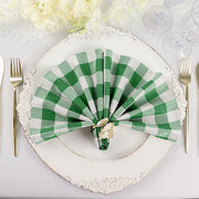 5 Checkered Gingham Polyester Napkins 15" x 15"