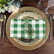 5 Checkered Gingham Polyester Napkins 15" x 15"