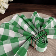 5 Checkered Gingham Polyester Napkins 15" x 15"