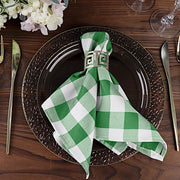 5 Checkered Gingham Polyester Napkins 15" x 15"