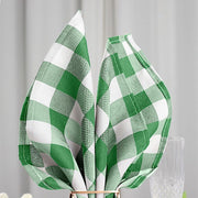 5 Checkered Gingham Polyester Napkins 15" x 15"