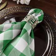 5 Checkered Gingham Polyester Napkins 15" x 15"