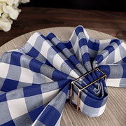 5 Checkered Gingham Polyester Napkins 15" x 15"