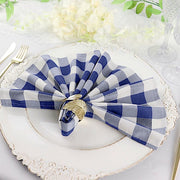 5 Checkered Gingham Polyester Napkins 15" x 15"