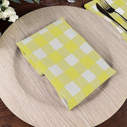 5 Checkered Gingham Polyester Napkins 15" x 15"
