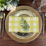 5 Checkered Gingham Polyester Napkins 15" x 15"