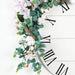 5 ft long Artificial Cotton Balls with Eucalyptus Foliage Garlands - Green and White ARTI_GLND_GRN004