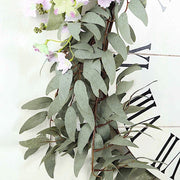 5 ft long Artificial Willow Foliage Garlands - Frosted Green ARTI_GLND_GRN006_A