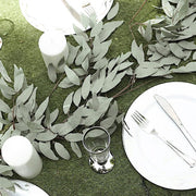 5 ft long Artificial Willow Foliage Garlands - Frosted Green ARTI_GLND_GRN006_A