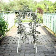 5 ft long Artificial Willow Foliage Garlands - Frosted Green ARTI_GLND_GRN006_A