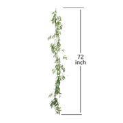 5 ft long Artificial Willow Foliage Garlands - Green ARTI_GLND_GRN006