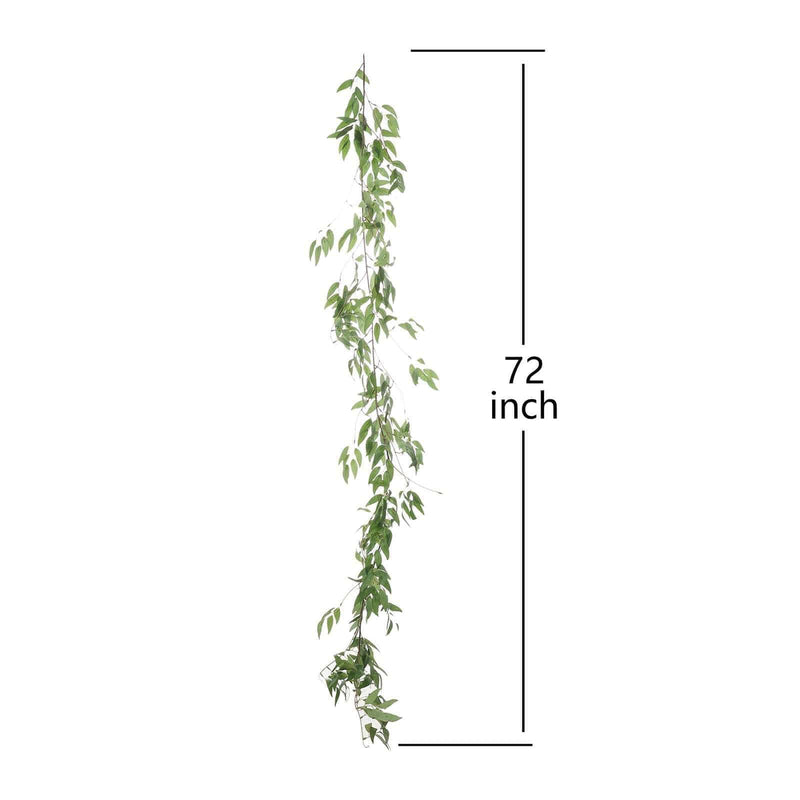 5 ft long Artificial Willow Foliage Garlands - Green ARTI_GLND_GRN006