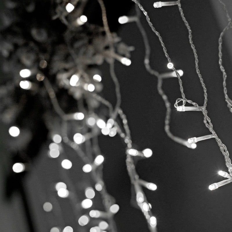 5 ft long LED Icicle Fairy String Lights Garland Curtain Backdrop