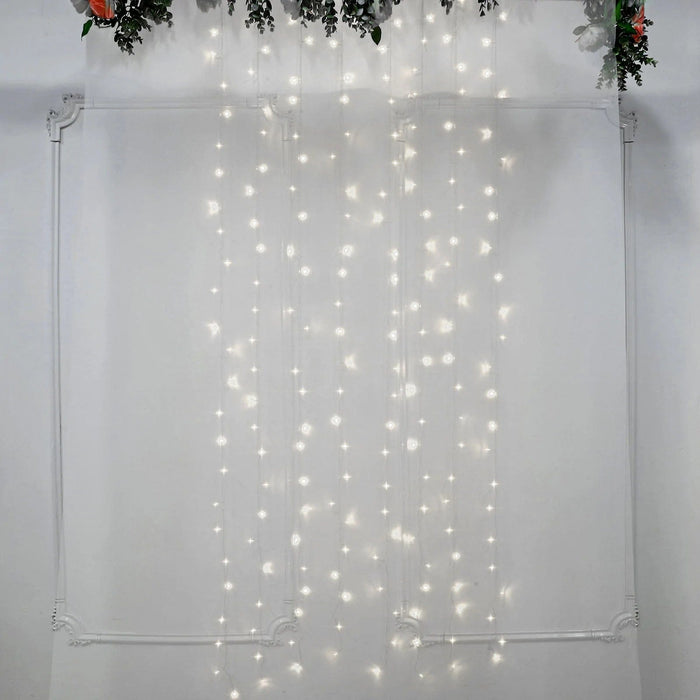 5 ft long LED Icicle Fairy String Lights Garland Curtain Backdrop LEDSTR03_5X8_WHT