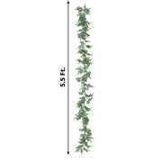 5.5 ft long Silk Daisy Flowers Garland with Leaves and Bendable Wire Vines - Cream ARTI_GRLD_DAIS01_CRM
