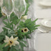 5 ft long Silk Daisy Flowers Garland with Leaves and Bendable Wire Vines - Cream ARTI_GRLD_DAIS01_CRM