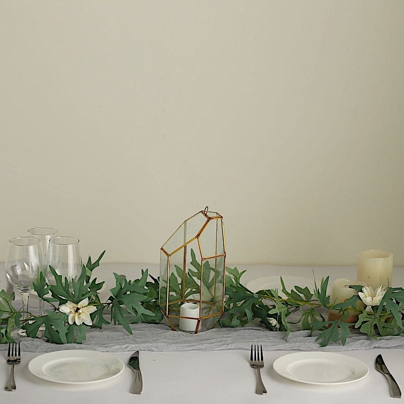 5 ft long Silk Daisy Flowers Garland with Leaves and Bendable Wire Vines - Cream ARTI_GRLD_DAIS01_CRM