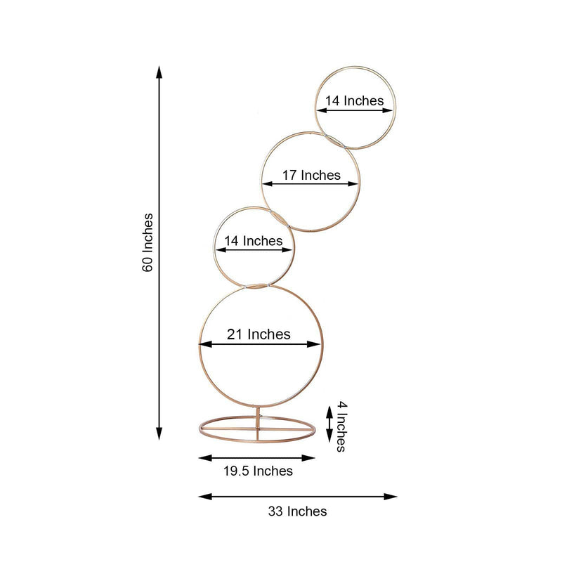 5 ft Metal Hoops Pillar Backdrop Stand