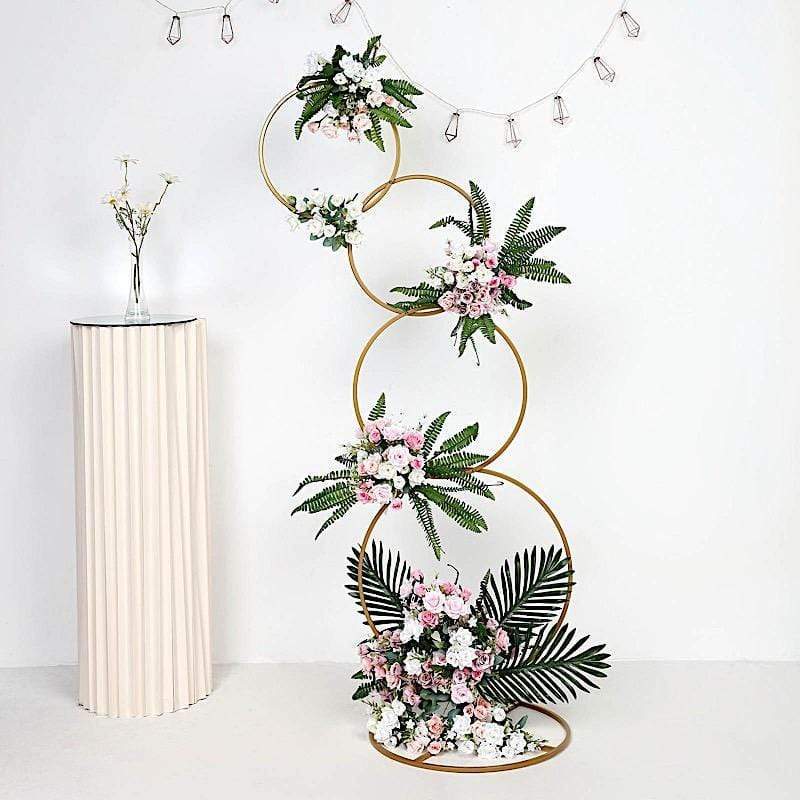 5 ft Metal Hoops Pillar Backdrop Stand