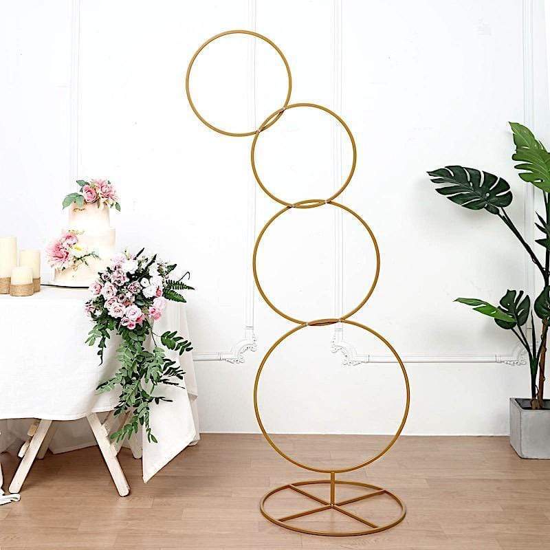 5 ft Metal Hoops Pillar Backdrop Stand